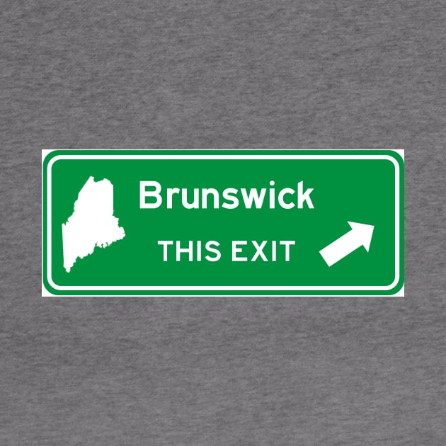 Brunswick, Maine Highway Exit Sign by Starbase79